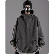 r High collar hoodie