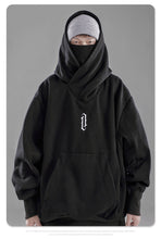 r High collar hoodie